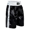 FIGHT-FIT - Shorts de Boxeo Largo / Negro-Blanco
