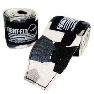 FIGHTERS - Bandages de Boxe / 450 cm / non élastiques / Camo Gris-Noir