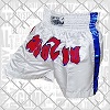 FIGHT-FIT - Muay Thai Shorts / Weiss / Large