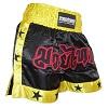 FIGHTERS - Muay Thai Shorts / Schwarz-Gelb / Medium