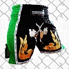 FIGHTERS - Pantalones Muay Thai / Elite Fighters / Negro-Verde