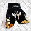 FIGHTERS - Pantaloncini Muay Thai / Elite Fighters / Nero-Bianco