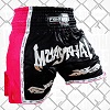 FIGHTERS - Thaibox Shorts / Elite Muay Thai / Schwarz-Pink / Medium