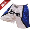 FIGHTERS - Pantalones Muay Thai / Blanco-Azul