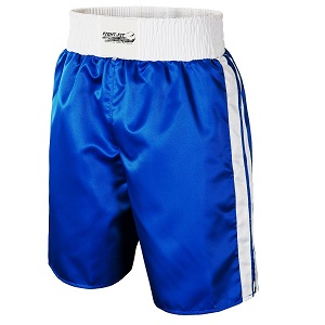 FIGHT-FIT - Shorts de Boxeo / Azul-Blanco / XL