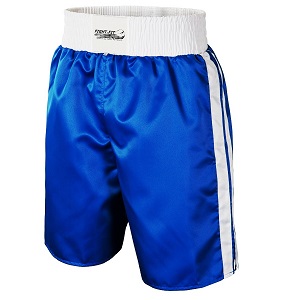 FIGHT-FIT - Pantaloncini da Boxe / Blu-Bianco / Medium