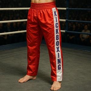 FIGHT-FIT - Kick-Boxing Hosen / Satin / Rot / XS