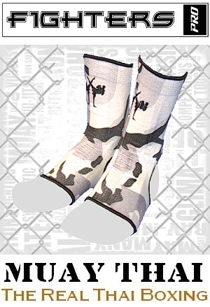 FIGHTERS - Knöchelschoner / Ankle Guard / Camo-Grau / Small