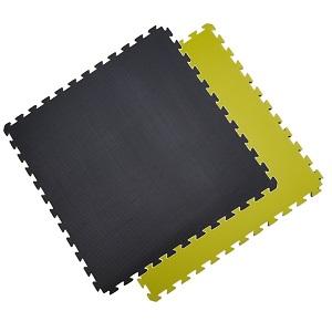 Gym floor mats / 100 x 100 x 2.0 cm / Jigsaw Interlocking MMA Matts / Yellow-Black