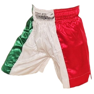 FIGHTERS - Shorts de Muay Thai / Italie / Tri Colore  / Large