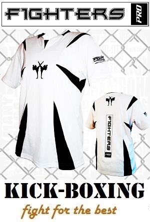 FIGHTERS - Kick-Boxing Shirt / Competition / White / Medium