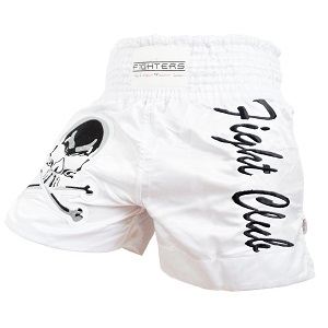 FIGHTERS - Muay Thai Shorts / Fight Club / White / Small