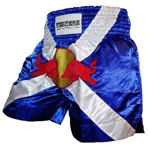 FIGHTERS - Muay Thai Shorts / Bulls / Blue-White / Large