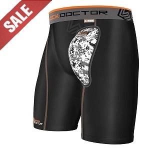 Shock Doctor - Short de compresión con protector de ingle AirCore Soft / Negro / Large