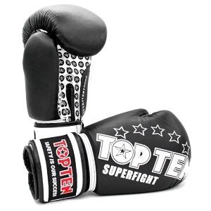 TOP TEN - Guantoni da Boxe SUPERFIGHT 3000 / Nero / 12 oz