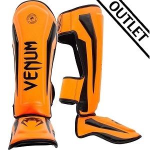 Venum - Shin Instep Protection / Elite / Orange-Black / XL