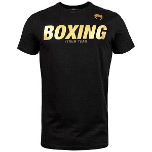 Venum - Camiseta / Boxing  VT / Negro-Oro / Medium