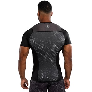 Venum - Rashguard / Tectonic Rapid / Short Sleeve / Schwarz-Grau / Medium
