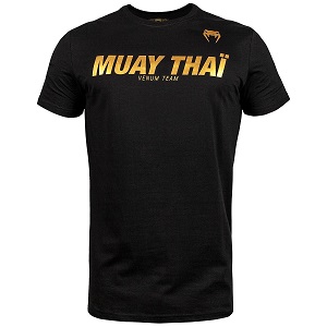 Venum - T-Shirt / Muay Thai VT / Schwarz-Gold / Large